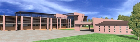 Render dell'impianto sportivo