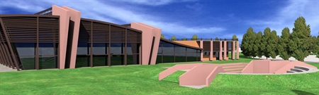 Render dell'impianto sportivo